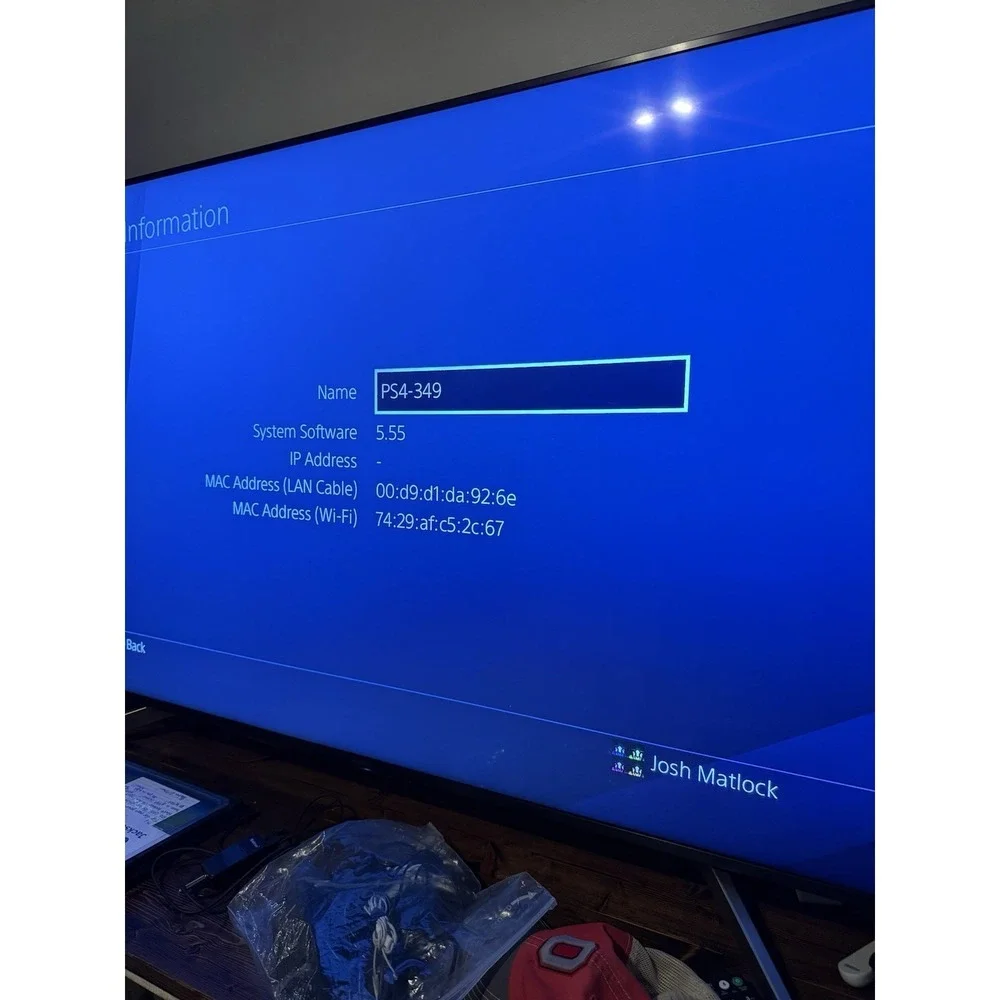 Sony PlayStation 4 CUH-1115A 500GB Black Console No Power Cord Works